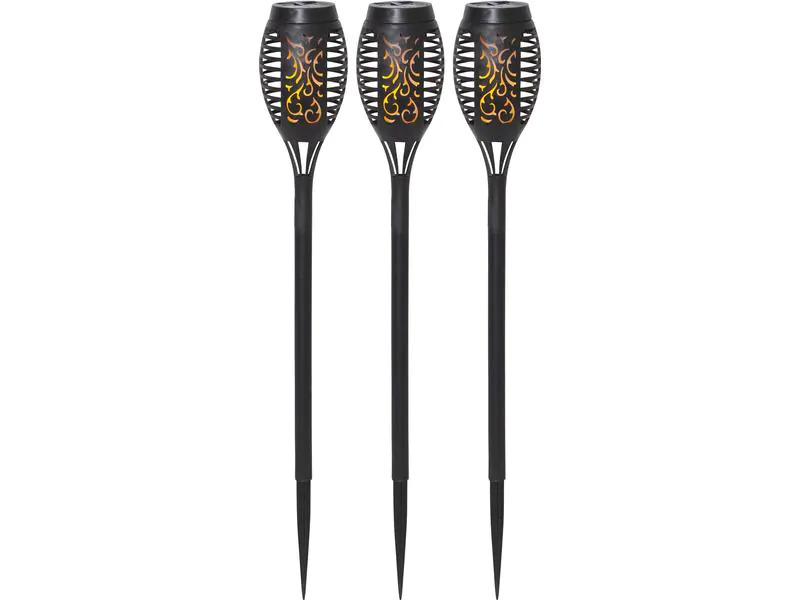 Star Trading Gartenlicht Solar Flame Mini, 3 Stück