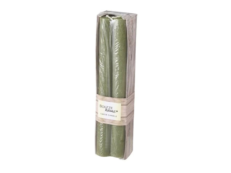Boltze Stabkerze Melia 20 cm, Grün, 4 Stück