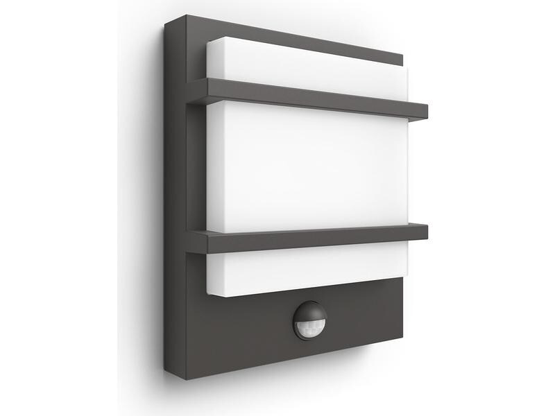 Philips Wandleuchte Petronia 12 W, 1200 lm, 2700 K, BWM, Anthrazit