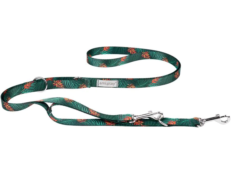 amiplay Hundeleine Be Happy Jungle M, 2 cm / 1-2 m, verstellbar