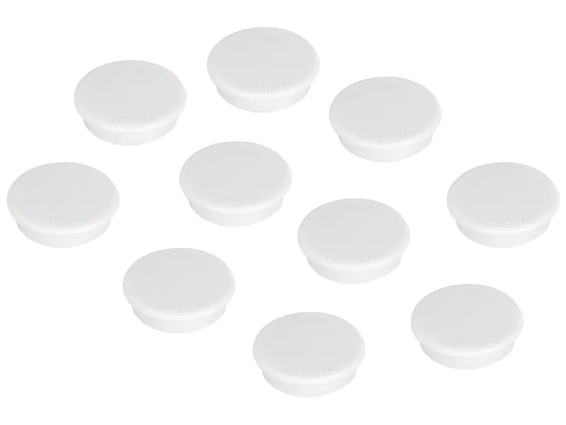Franken Haftmagnet Ø 24 mm, 10 Stück, Weiss