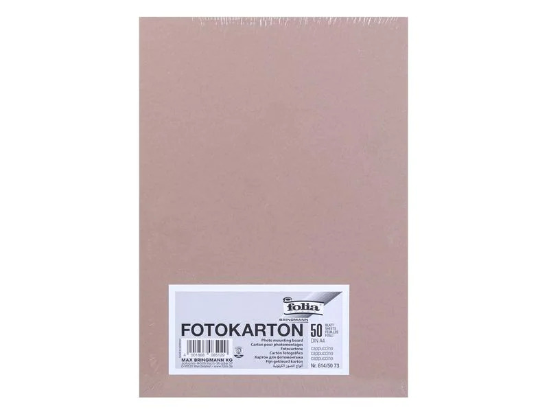 Folia Fotokarton A4, 300 g/m², 50 Blatt, Cappuccino