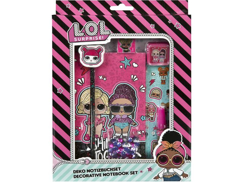 Undercover Notizbuch LOL Surprise 11.8 x 17.7 cm, Blanko, Rosa/Schwarz