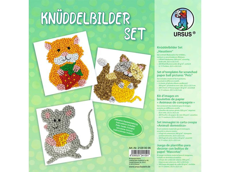 URSUS Bastelset Knüddelbilder Haustiere
