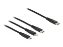 Delock USB-Ladekabel USB C - Lightning/Micro-USB B/USB C 1 m