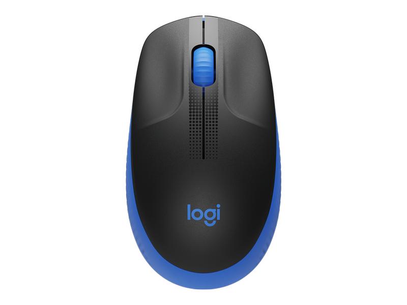 Logitech Maus M190 Blau/Schwarz, kabellos