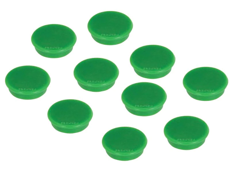 Franken Haftmagnet Ø 24 mm, 10 Stück, Grün