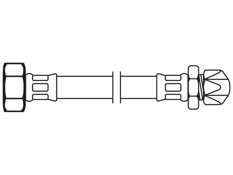 Flexo Anschlussschlauch DN8 IG x Quetschver. 1/2 x 10 mm / 40 cm