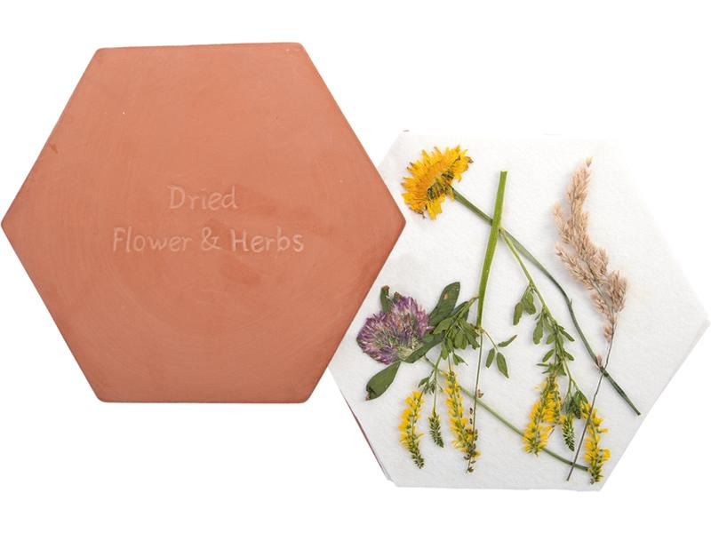 Esschert Design Blumen-und Kräuterpresse Mikrowelle 7-teilig