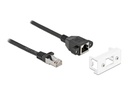 Delock Patchkabel für Easy 45 Modul Cat 6A, S/FTP, 2 m, Schwarz