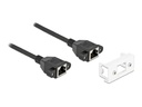 Delock Patchkabel für Easy 45 Modul Cat 6A, S/FTP, 1 m, Schwarz