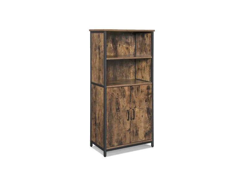 VASAGLE Regal mit Türen 60 x 125 cm, Braun