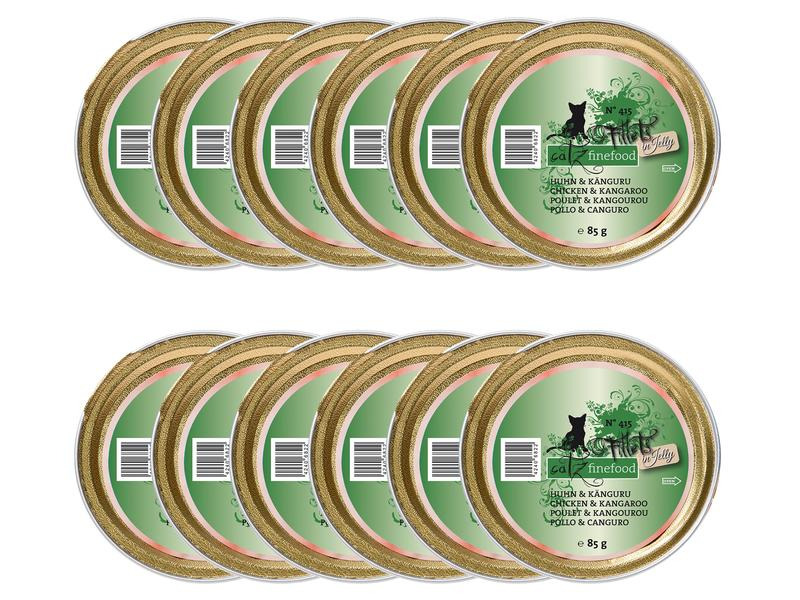catz finefood Nassfutter Fillets No.415 Huhn &amp; Känguru, 12 x 85 g