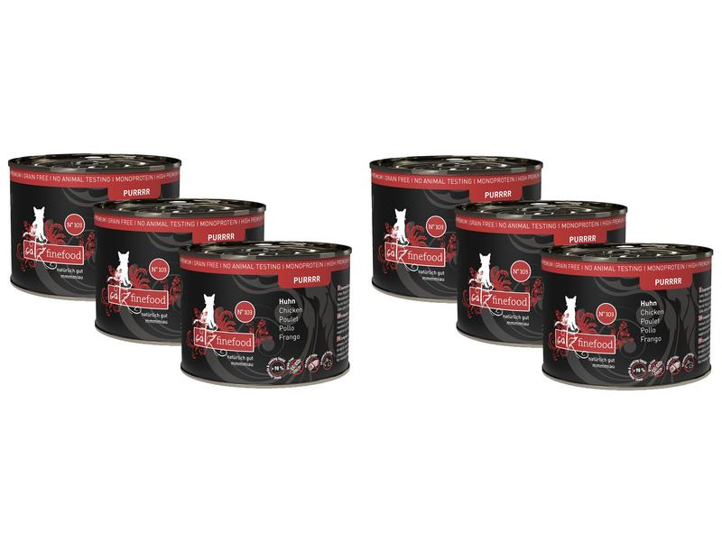 catz finefood Nassfutter Purrrr No.103 Huhn, 6 x 200 g