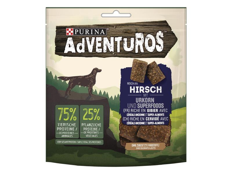 Purina AdVENTuROS Leckerli reich an Hirsch, 90 g