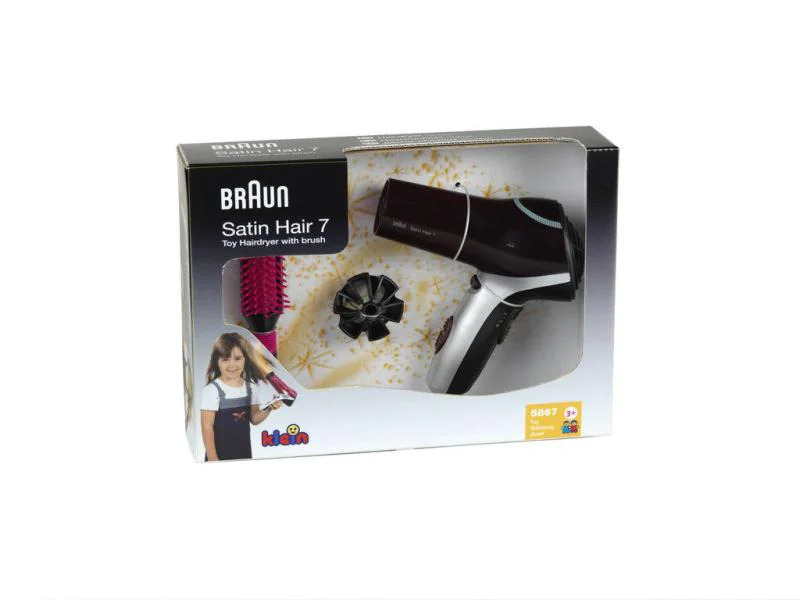 Klein-Toys Frisierset Braun Haartrockner und Bürste