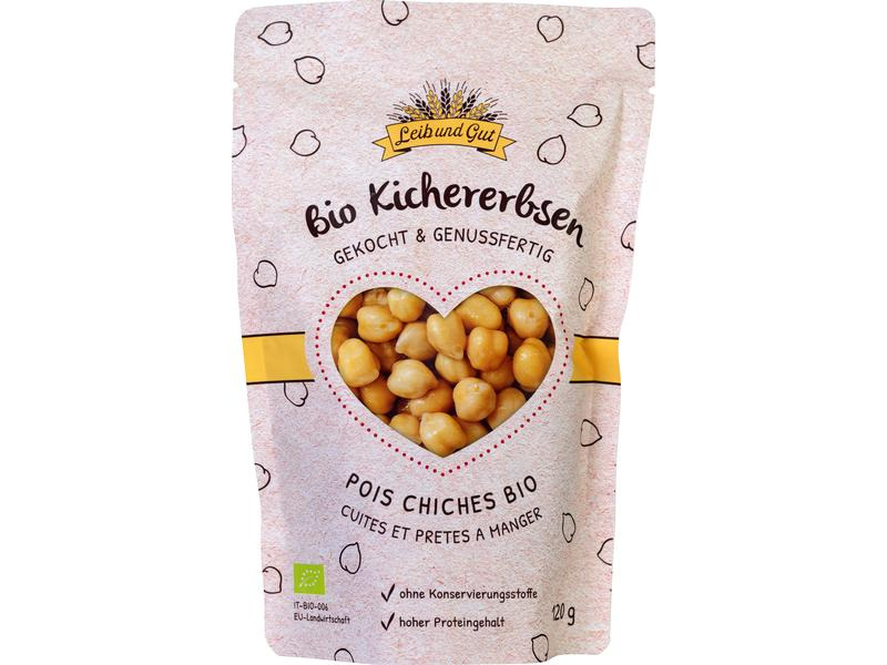 Leib und Gut Bio Kichererbsen gekocht 120 g