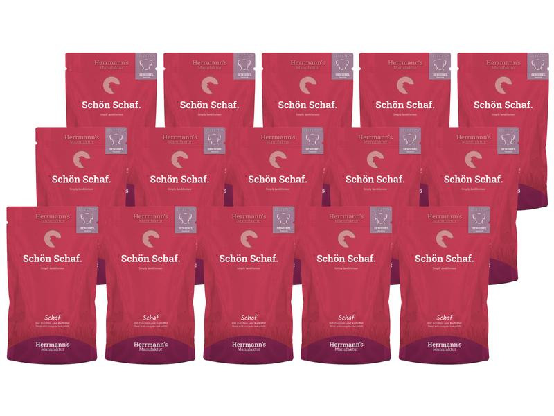 Herrmann's Nassfutter Sensibel Schaf, Zucchini und Kartoffeln,15x150g