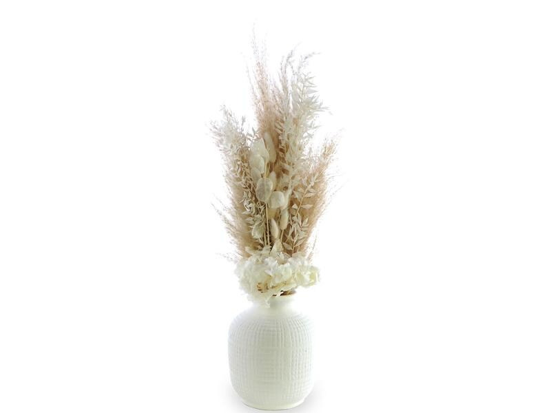 Soli Collection Trockenblumen All White 65 cm, Weiss