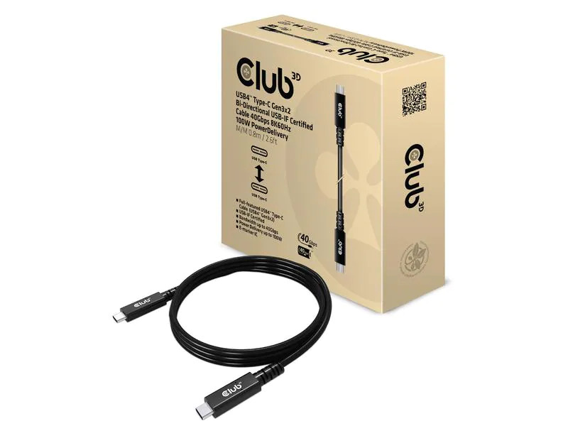 Club 3D USB-Kabel CAC-1571 USB C - USB C 0.8 m