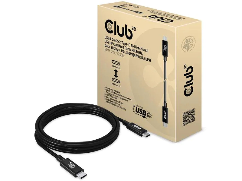 Club 3D USB-Kabel CAC-1575 USB C - USB C 2 m