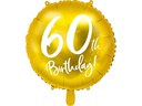 Partydeco Folienballon 60th Birthday Gold/Weiss