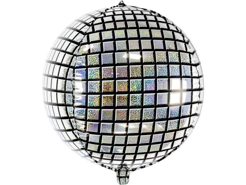 Partydeco Folienballon Disco Ball Silber