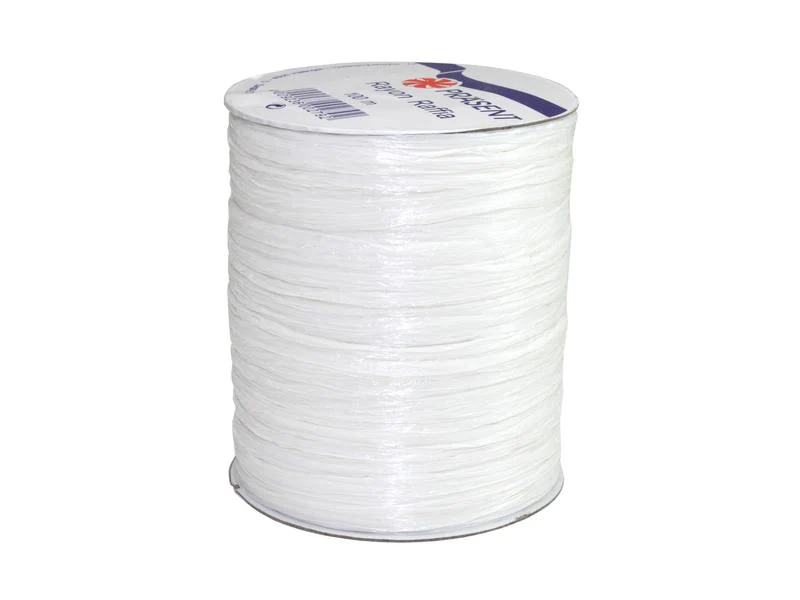 Pattberg Geschenkband Raffia Rayon 100 m, Weiss