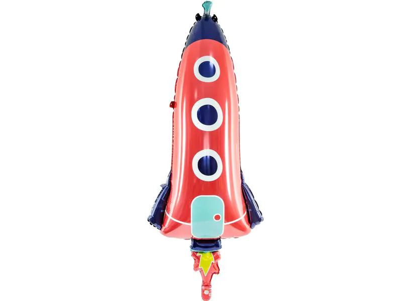 Partydeco Folienballon Rocket Mehrfarbig