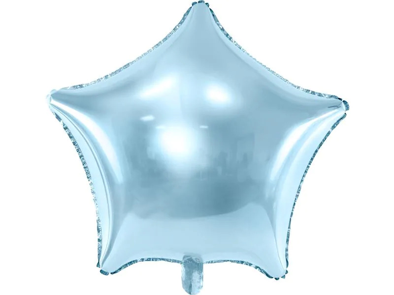Partydeco Folienballon Star Hellblau