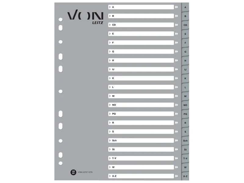 VON Register A4, A-Z