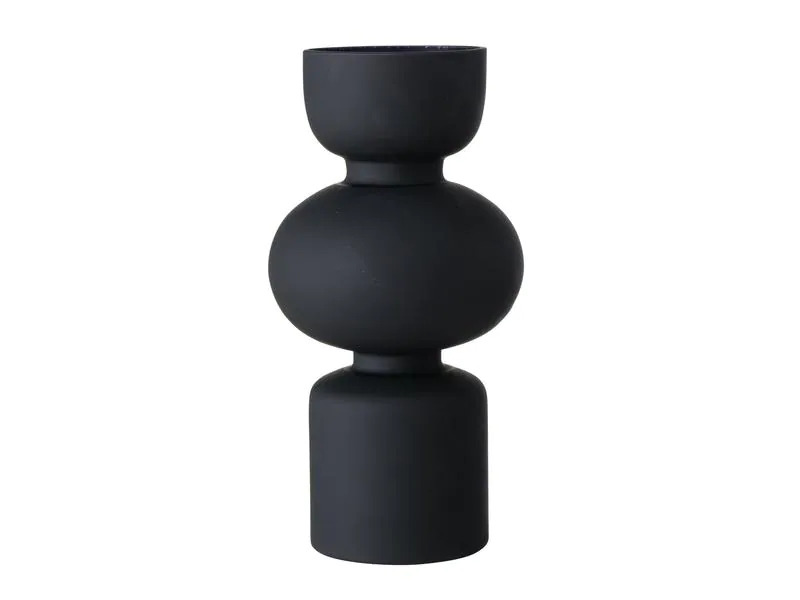 Boltze Vase Nelika 29 cm, Schwarz matt