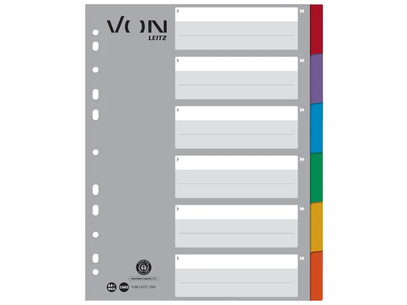 VON Register 6 Taben, A4, 1-6