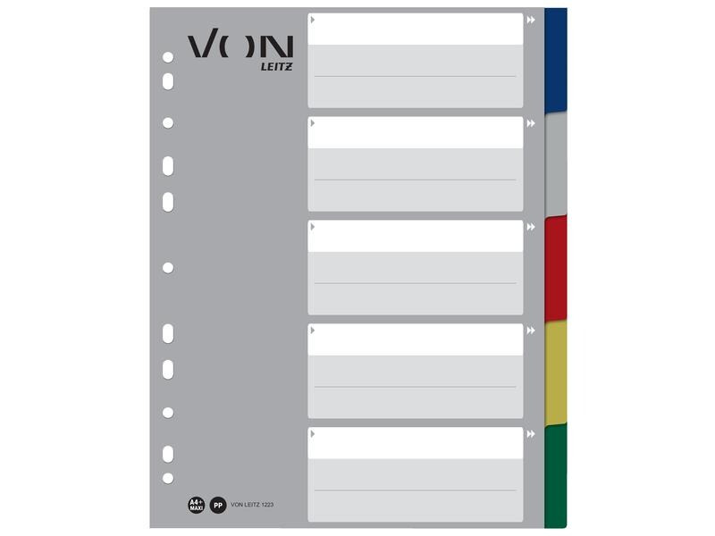 VON Register Blanko, A4, 1-5