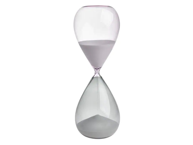 TFA Dostmann Sanduhr 30 cm, Weiss/Grau/Rosa