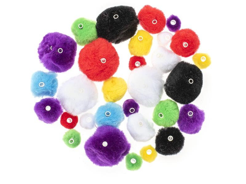 Glorex Pompon mit Röhren 15-35 mm, 48 Stück