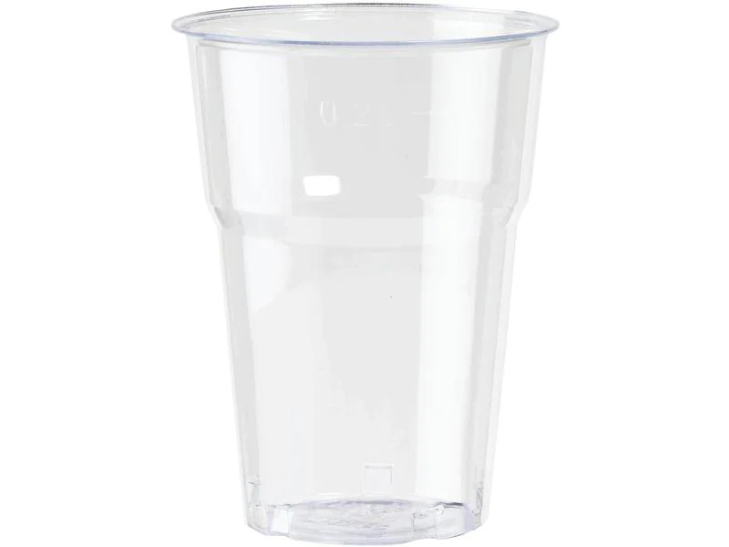 BioPak Einwegbecher 250 ml, 50 Stück, Transparent
