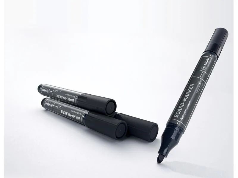 Sigel Whiteboard-Marker 4 Stück, Schwarz