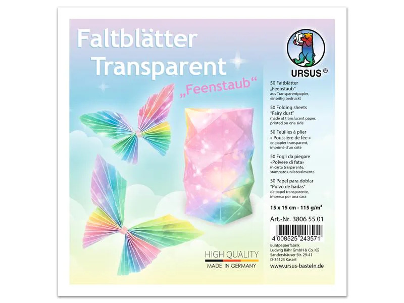 URSUS Faltblätter 50 Blatt, Mehrfarbig