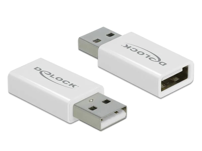 Delock USB-Adapter 2.0, Datenblocker USB-A Stecker - USB-A Buchse