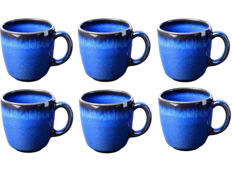 Villeroy &amp; Boch Kaffeetasse Lave 190 ml, 6 Stück, Blau