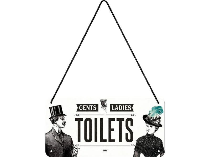 Nostalgic Art Schild Ladies &amp; Gentlemen 20 x 10 cm, Metall