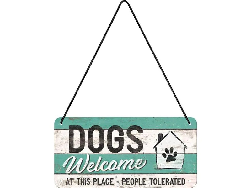 Nostalgic Art Schild Dogs Welcome 20 x 10 cm, Metall