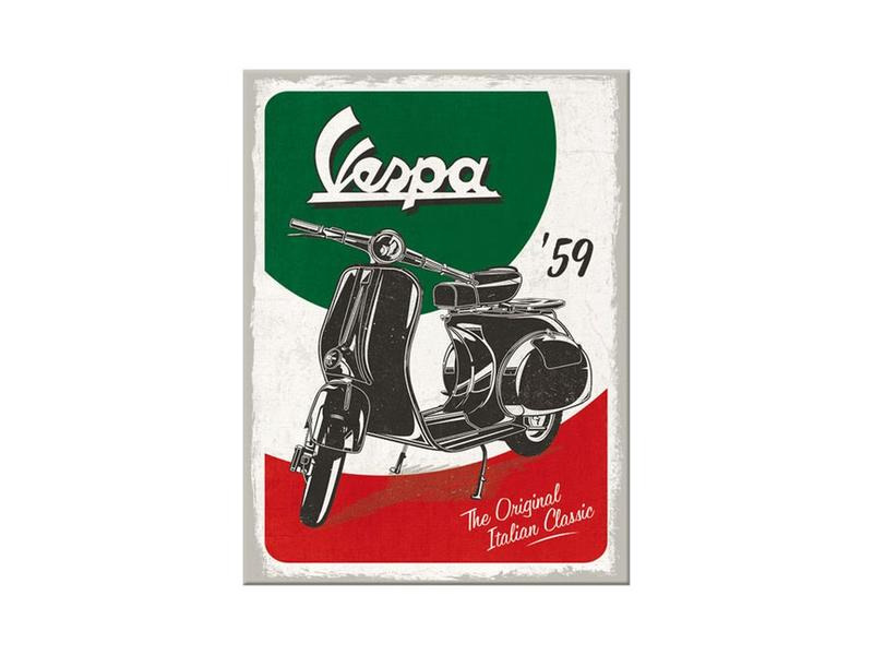 Nostalgic Art Haftmagnet Vespa 1 Stück, Rot/Schwarz/Weiss