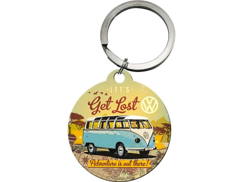 Nostalgic Art Schlüsselanhänger VW Bus Ø 4 cm, 1 Stück, Mehrfarbig