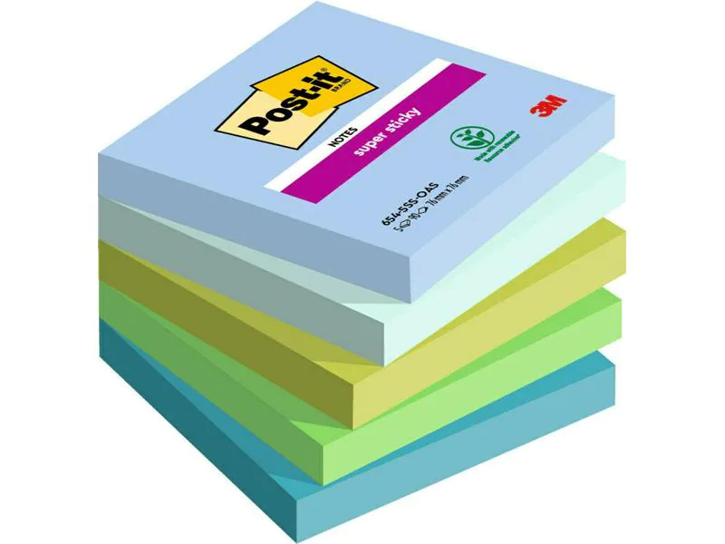 Post-it Notizzettel Super Sticky Oasis Collection 76 x 76 mm