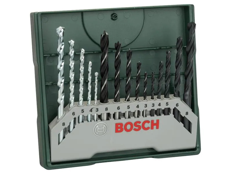 Bosch Bohrer-Set Mini-X-Line Mixed, 15-teilig