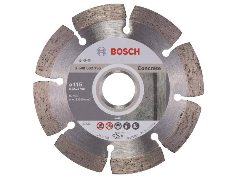 Bosch Professional Diamanttrennscheibe Standard for Concrete, 115 x 1.6 x 10 mm