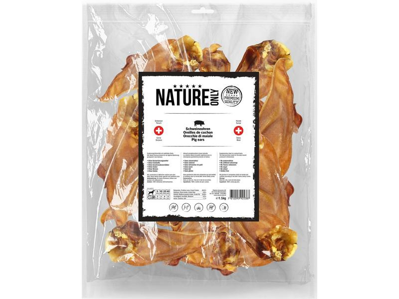 NATUREonly Kausnack Schweineohren 1.5 kg