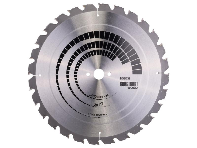 Bosch Professional Kreissägeblatt Construct Wood, 400 x 30 x 3.5 mm, Z 28